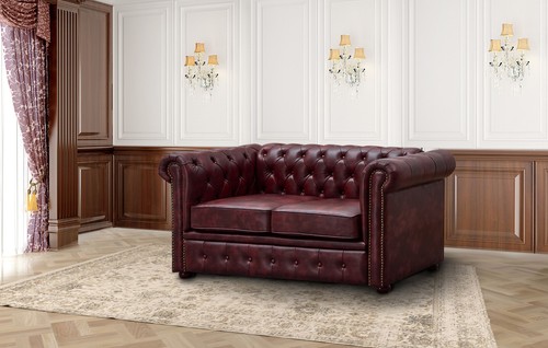 Chesterfield red faux - chesterfield,
